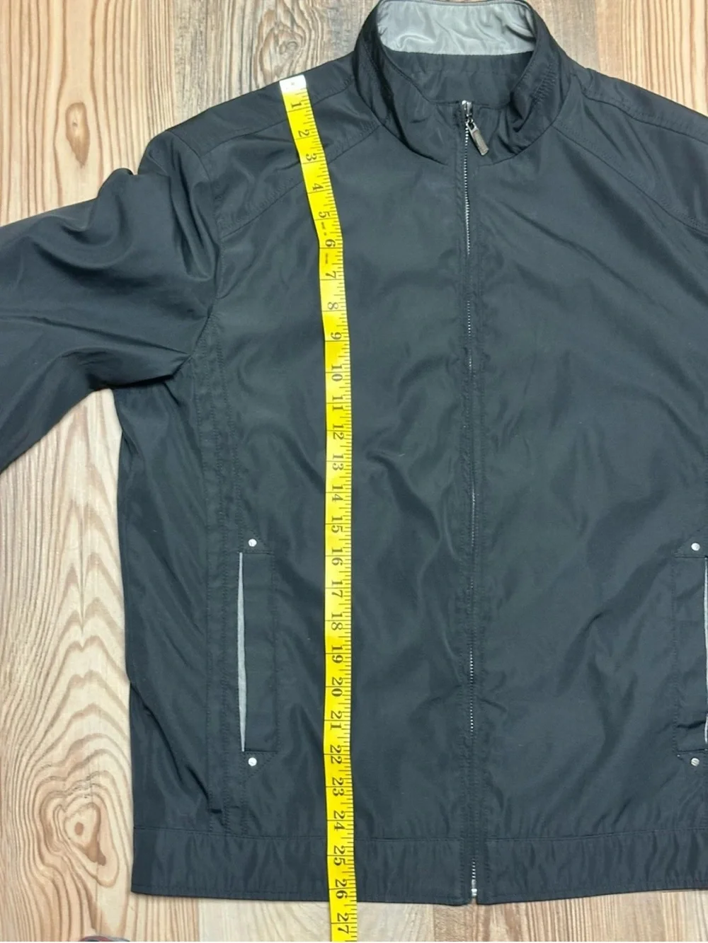 Polo Ralph Lauren Black Wool Lined Full Bomber Zip Jacket Size 48 (175/92A)